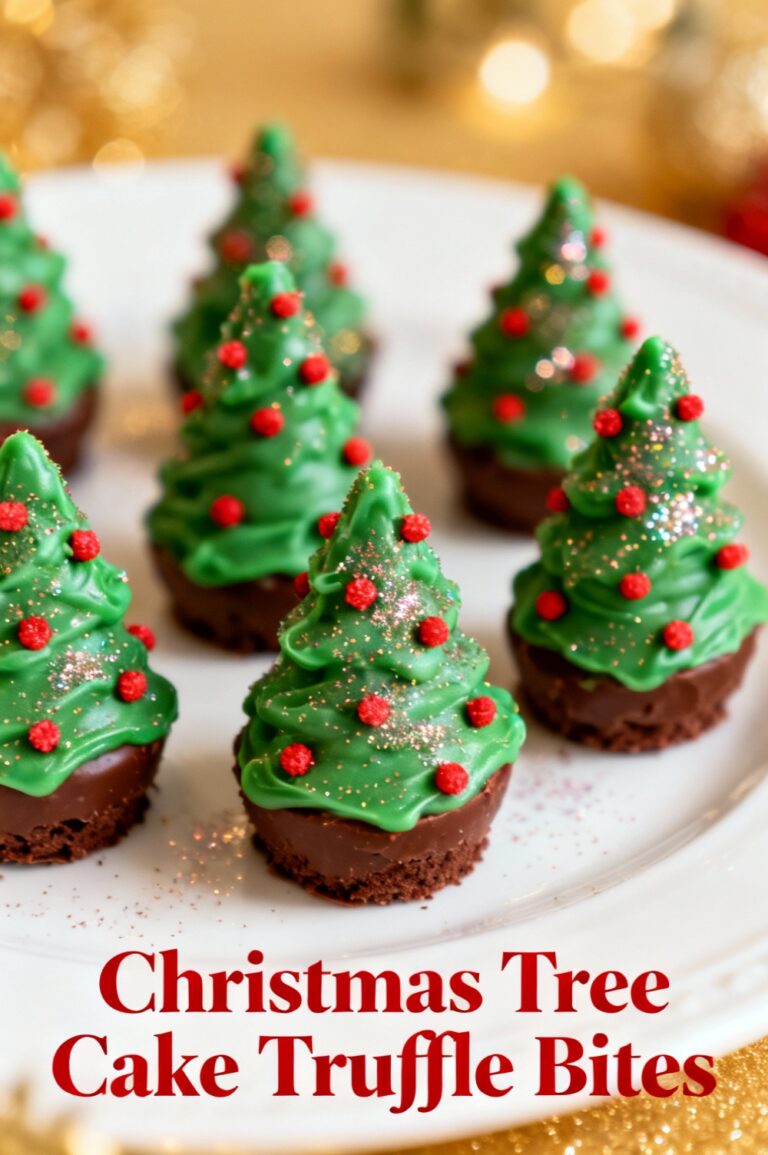Christmas Tree Cake Truffle Bites