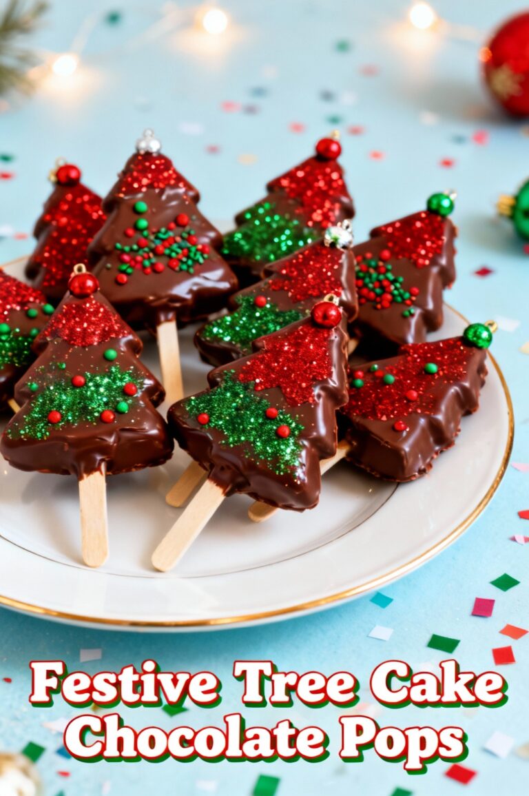 Festive Tree Cake Chocolate Pops