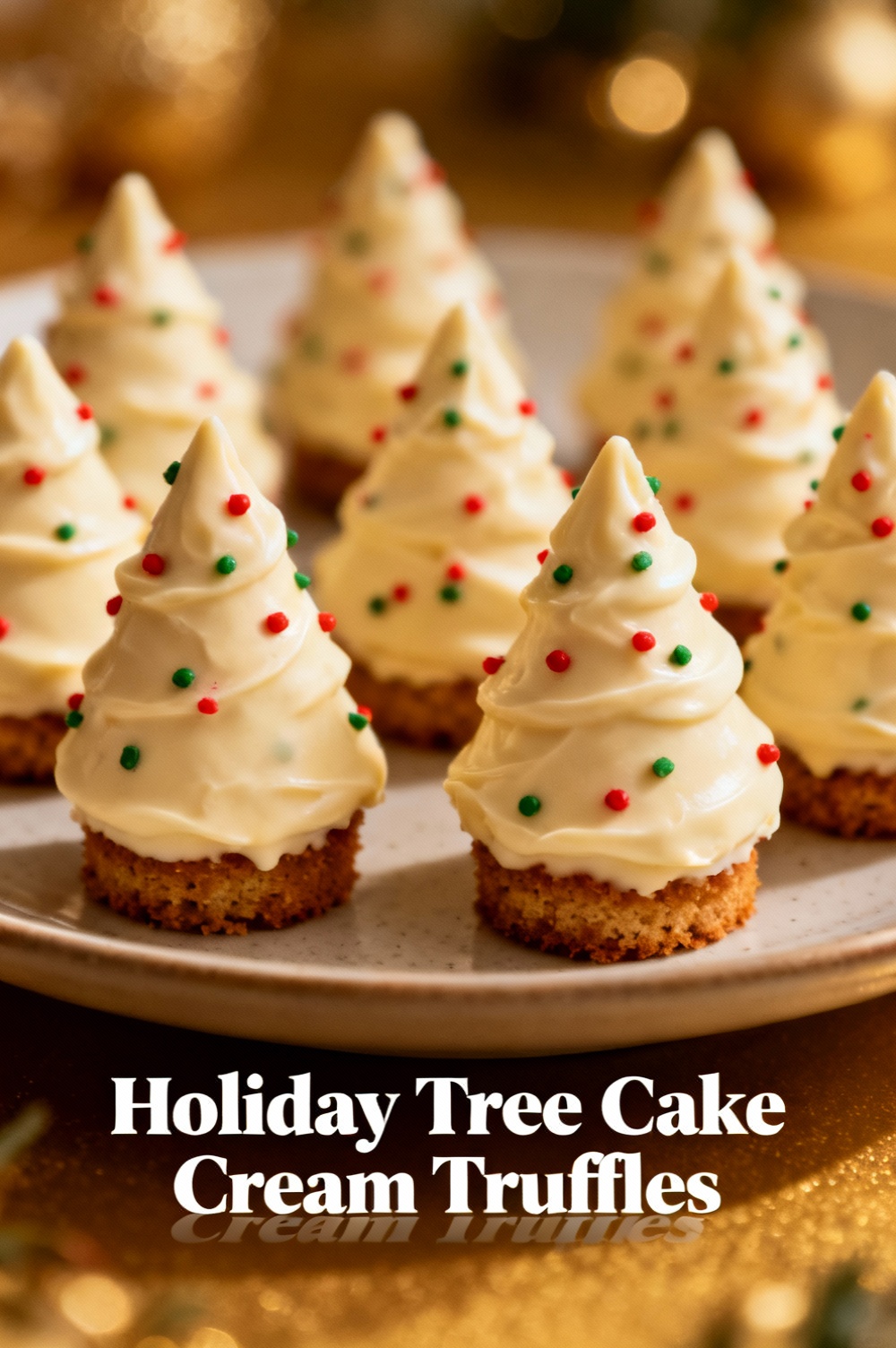 Holiday Tree Cake Cream Truffles