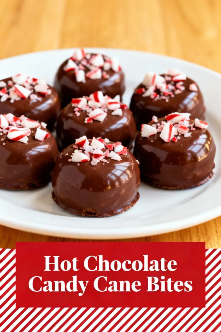Hot Chocolate Candy Cane Bites