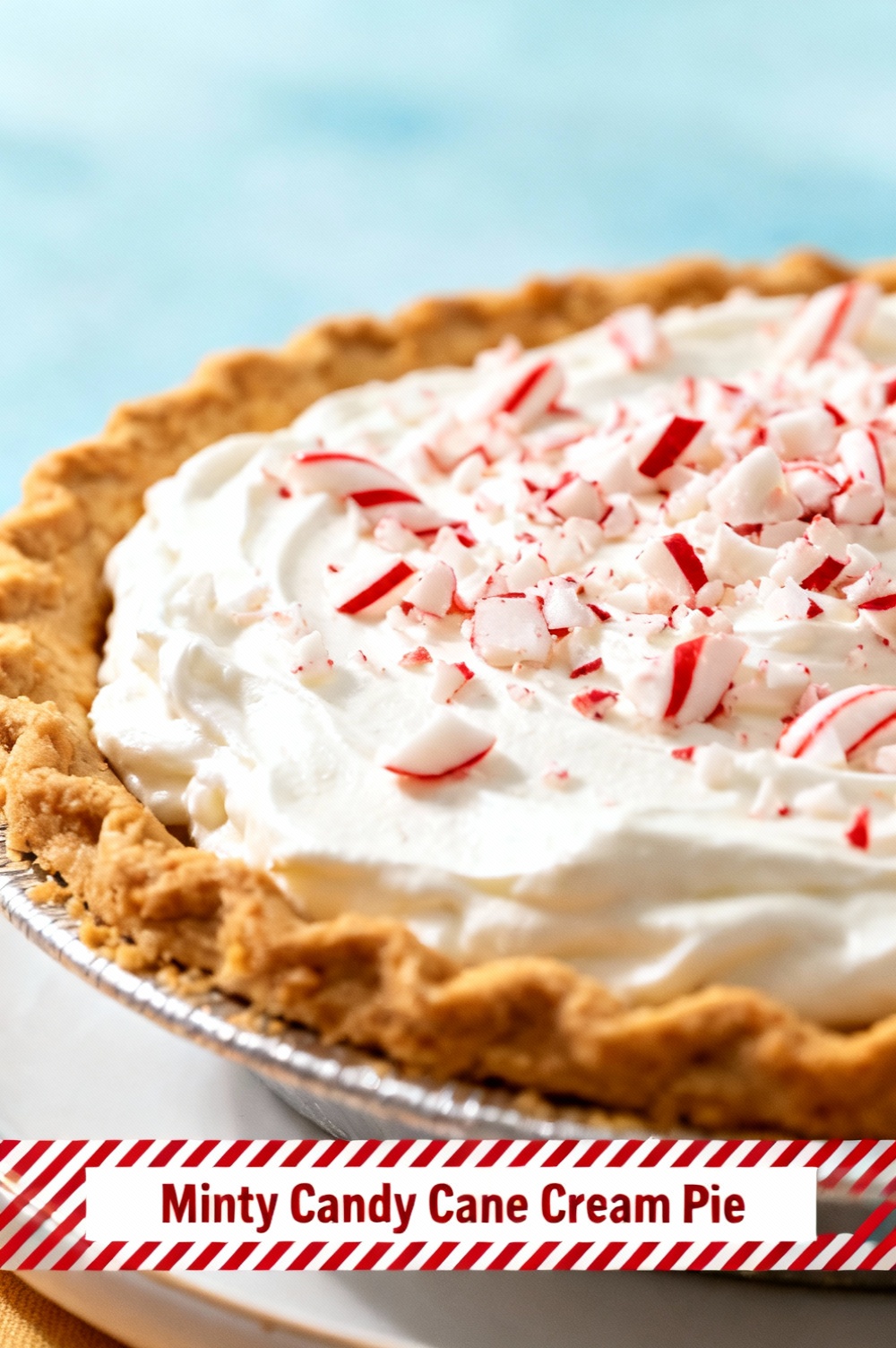 Minty Candy Cane Cream Pie