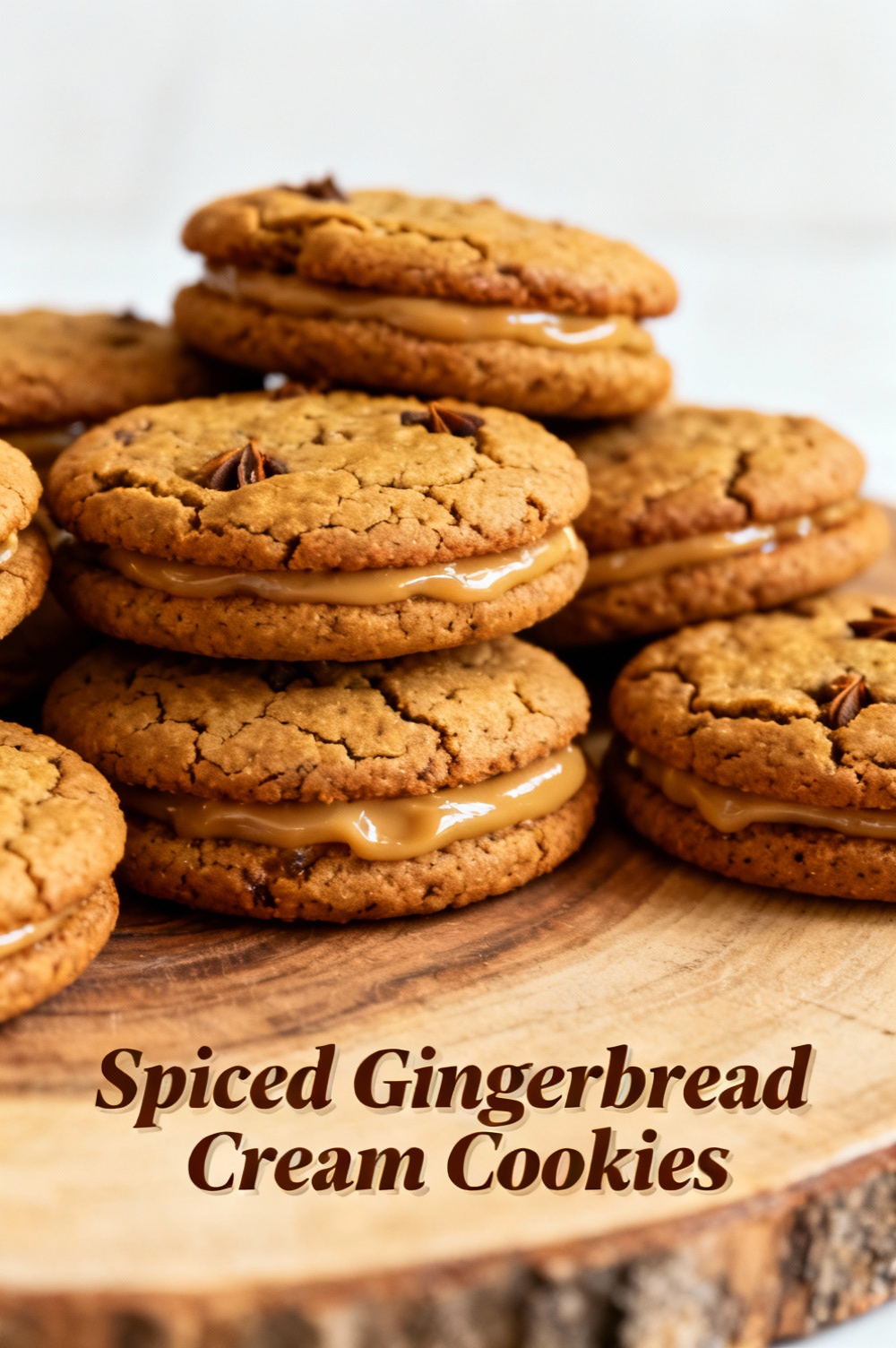 Spiced Gingerbread Cream Cookies