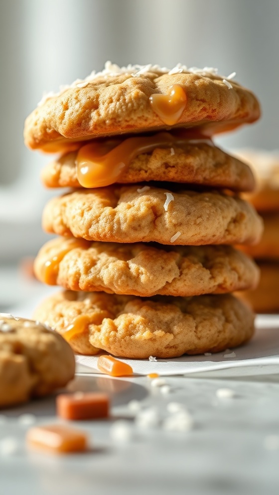 Homemade Caramel Coconut Cookies