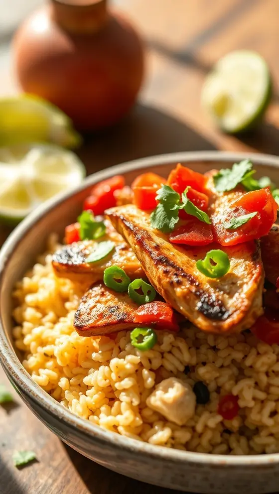 Chicken Taco Poblano Rice Bowls Easy Mexican Dinner Recipe