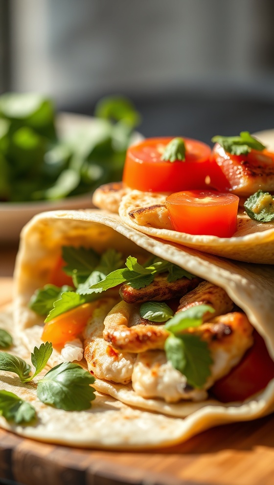 Mediterranean Chicken Wraps Recipe Fresh Flavorful Meal