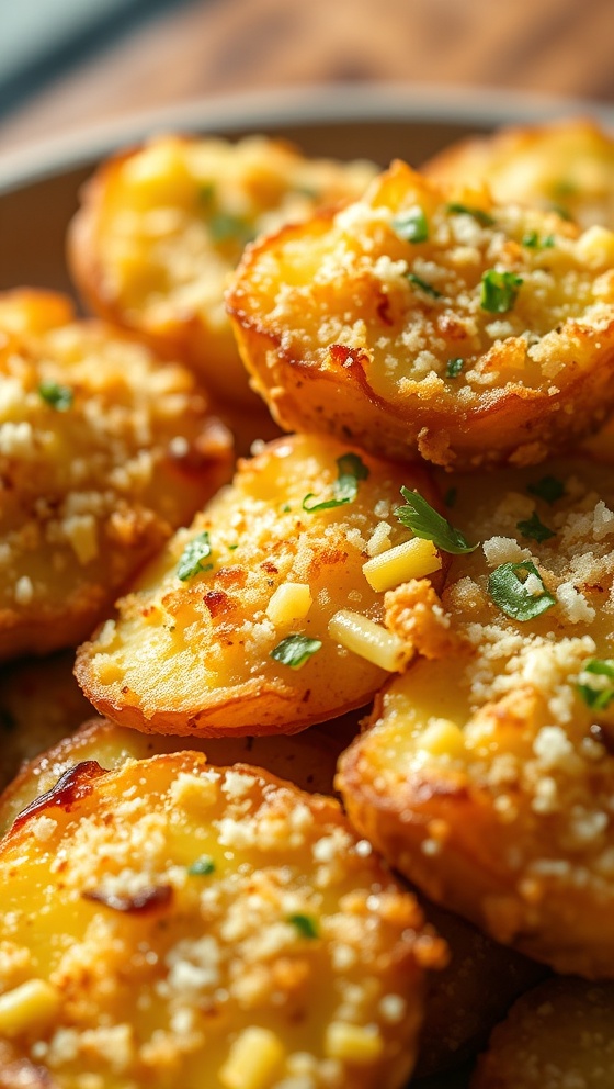 Parmesan Crusted Potatoes Recipe Crispy Delicious