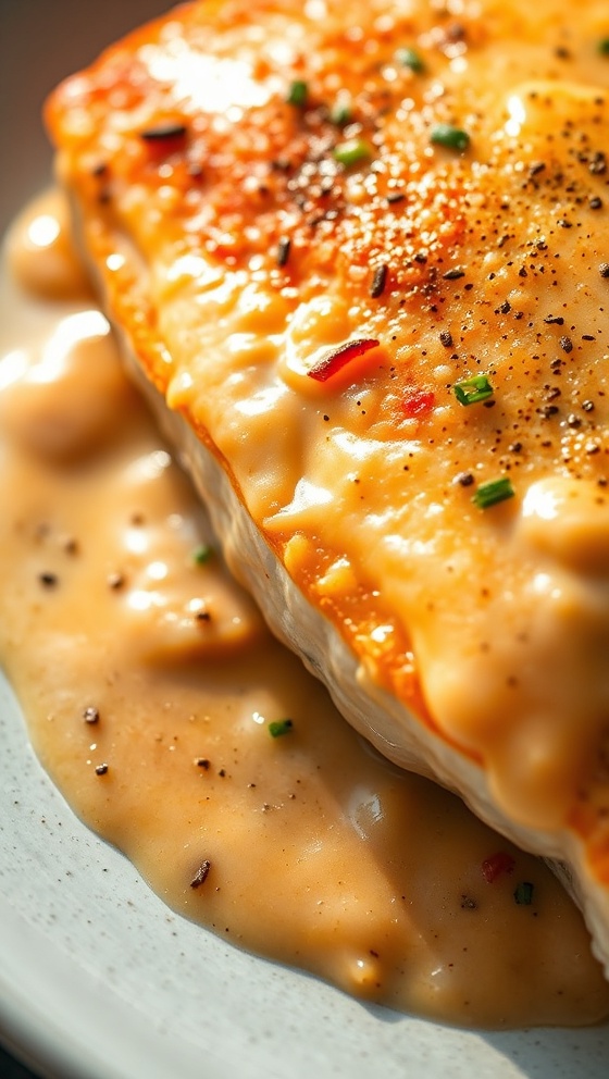 Red Snapper With Creamy Creole Sauce Easy Seafood Recipe