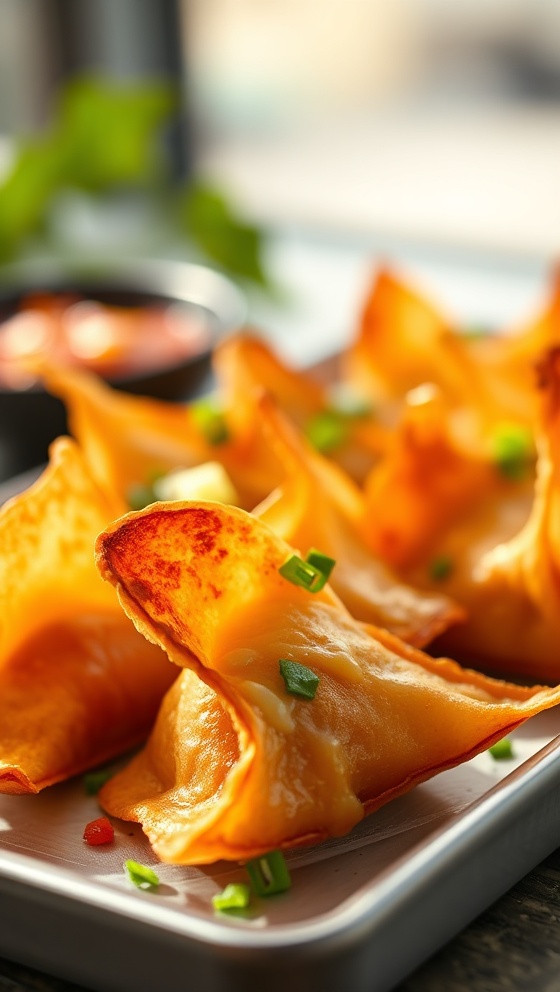 Sausage Wontons Recipe Crispy Cheesy Party Appetizers