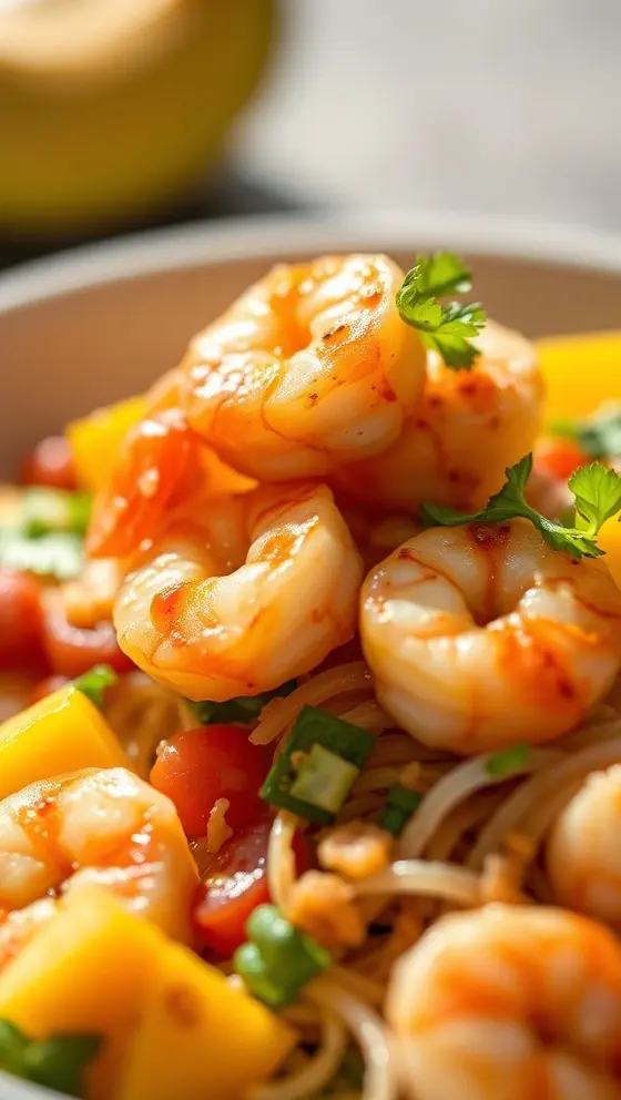 Mango Mandarin Sesame Shrimp Salad Fresh Flavorful Recipe